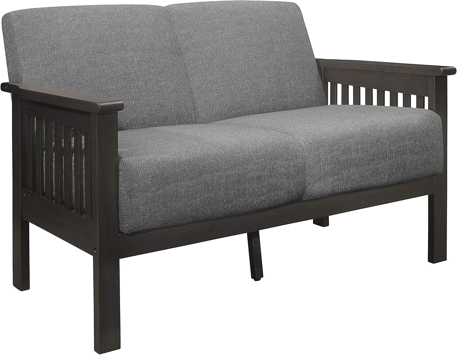 Lexicon Noel 49.5' W Fabric Living Room Sofa Loveseat, Gray