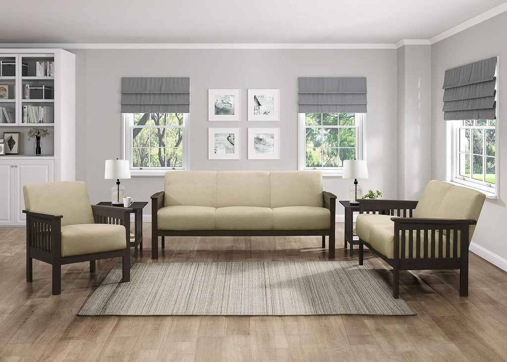 Lexicon Noel 75.5' W Fabric Living Room Sofa Couch, Brown