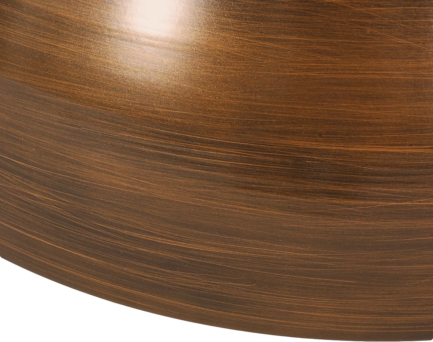 Merax Metal Hammered Coffee Table 24.25' Round Tabletop, Modern Iron Hourglass Coffee Table for Living Room, No Assembly Required, Bear 150lbs, Antique Bronze