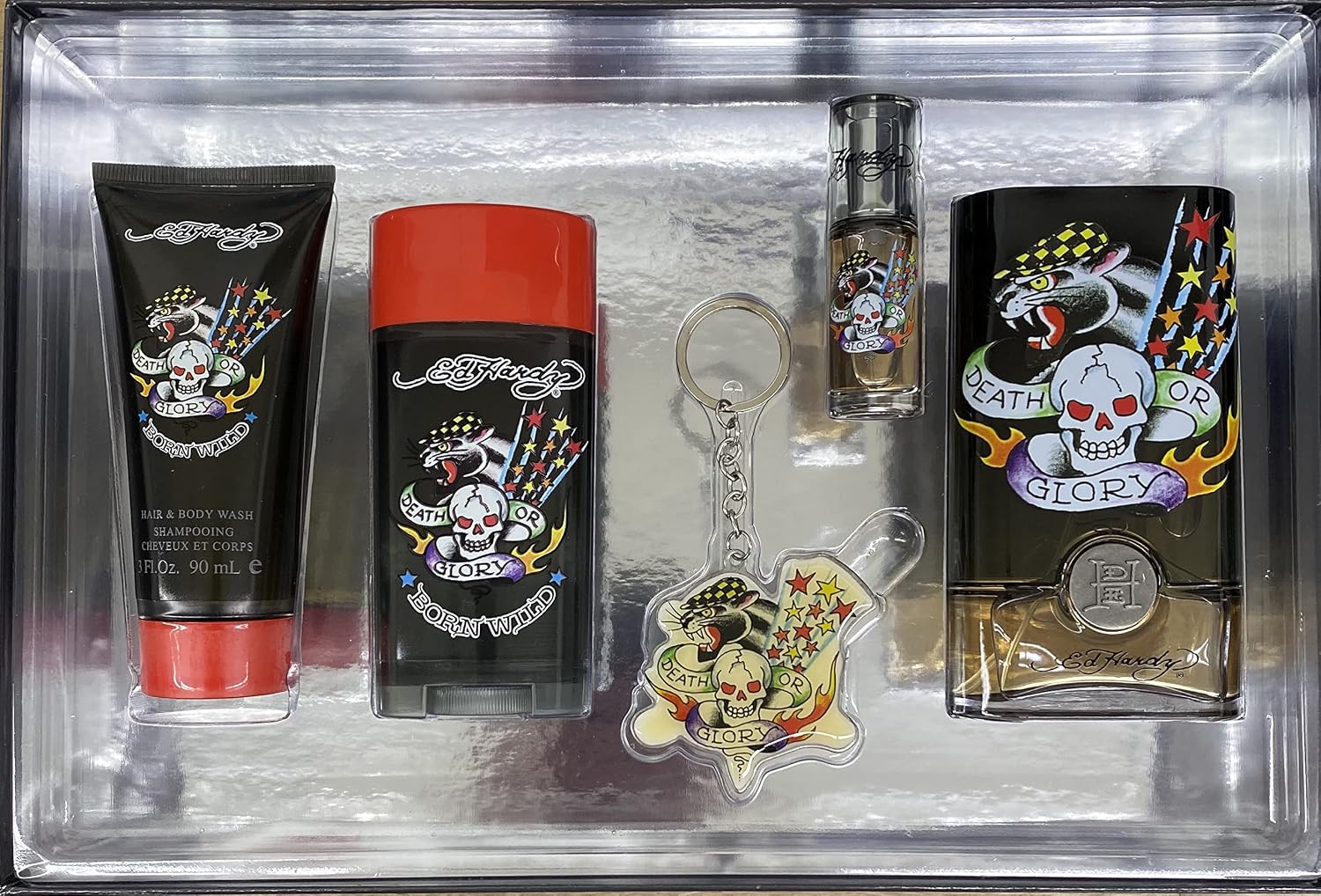 Christian Audigier Ed Hardy Born Wild 5 Piece Gift Set for Men