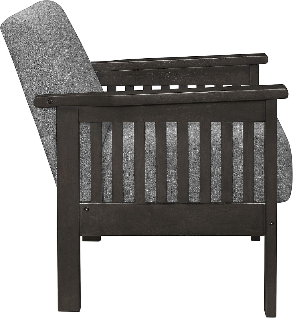 Lexicon Noel 49.5' W Fabric Living Room Sofa Loveseat, Gray