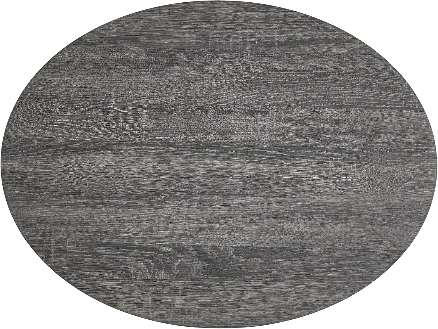 Round Oval Coffee Table Modern 3-Tier Rotatable Wood Coffee Table, Easy Assembly, Black (40.15 * 23.75 * 13in)
