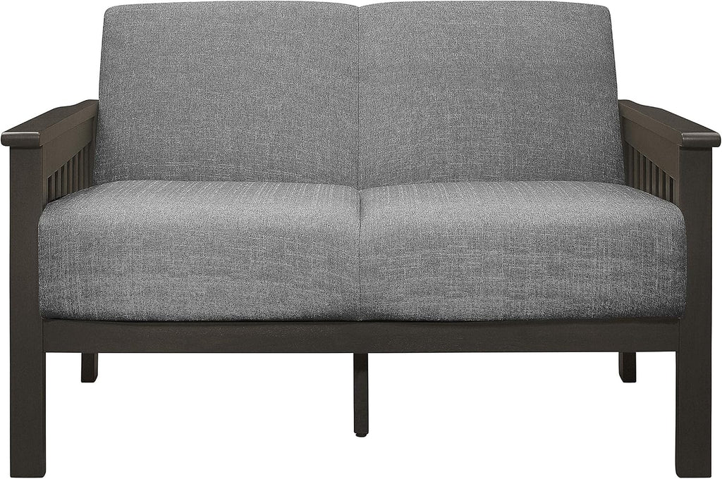 Lexicon Noel 49.5' W Fabric Living Room Sofa Loveseat, Gray