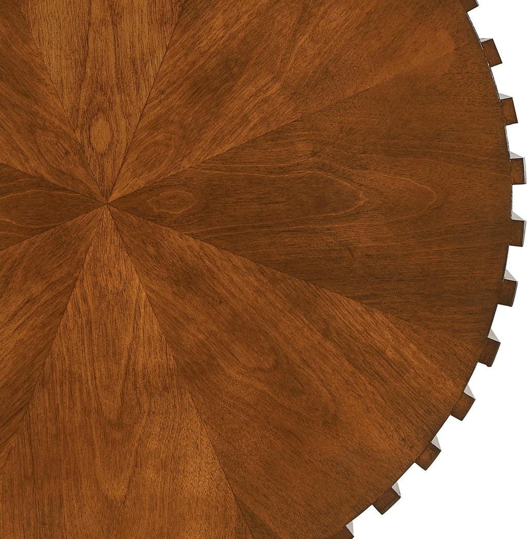 Round Wood Coffee Table Set of 2, Handcraft Drum Side Table End Table for Living Room, Modern Circle Wooden Coffee Table Set for Small Space, No Need Assembly(Espresso,31x31x16 in)