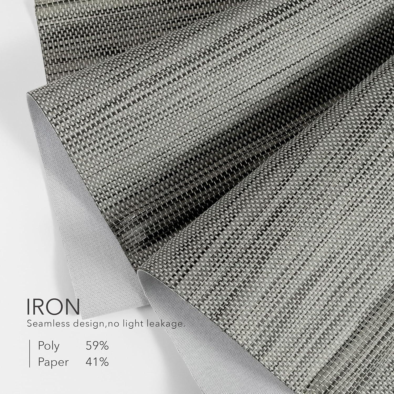 GoDear Design 99.99% Blackout Magnetic Roman Shades for Windows, No Drill Cordless Woven Fabric Blinds for Bedroom & Living Room, Thermal Insulated Door Window Curtains & Blinds, 35' W x 65' L, Iron