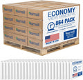 Samsill 1 Inch 3 Ring Binders, Made in USA, Economy Round Ring with Clear View Cover, 200 Sheet Capacity, White, Pallet of 864 Binders in 36 Cartons