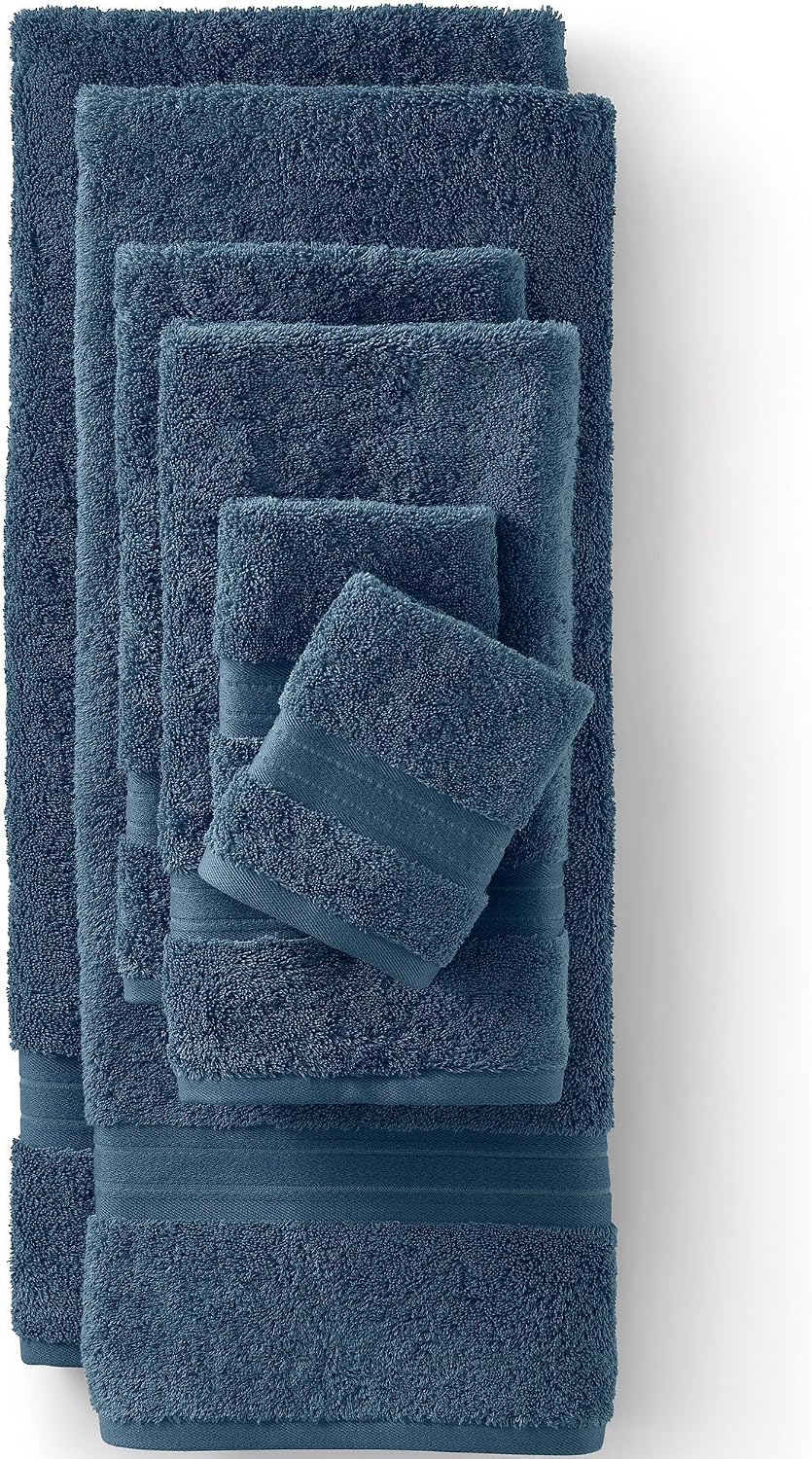 Lands' End Supima Towel Bering Sea Blue Towel Set, 6 Piece