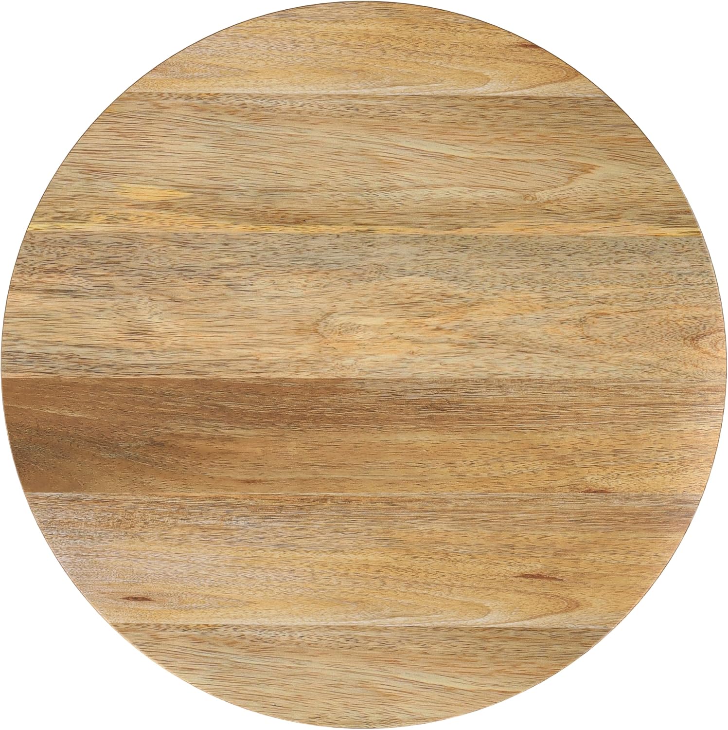 SIMPLIHOME Elmbrook End Table - 21 inch Wide Solid Mango Wood Round Drum Table with Vertical Panel Detailing in Natural, Modern Nightstand or Plant Stand for Living Room or Bedroom, Assembled