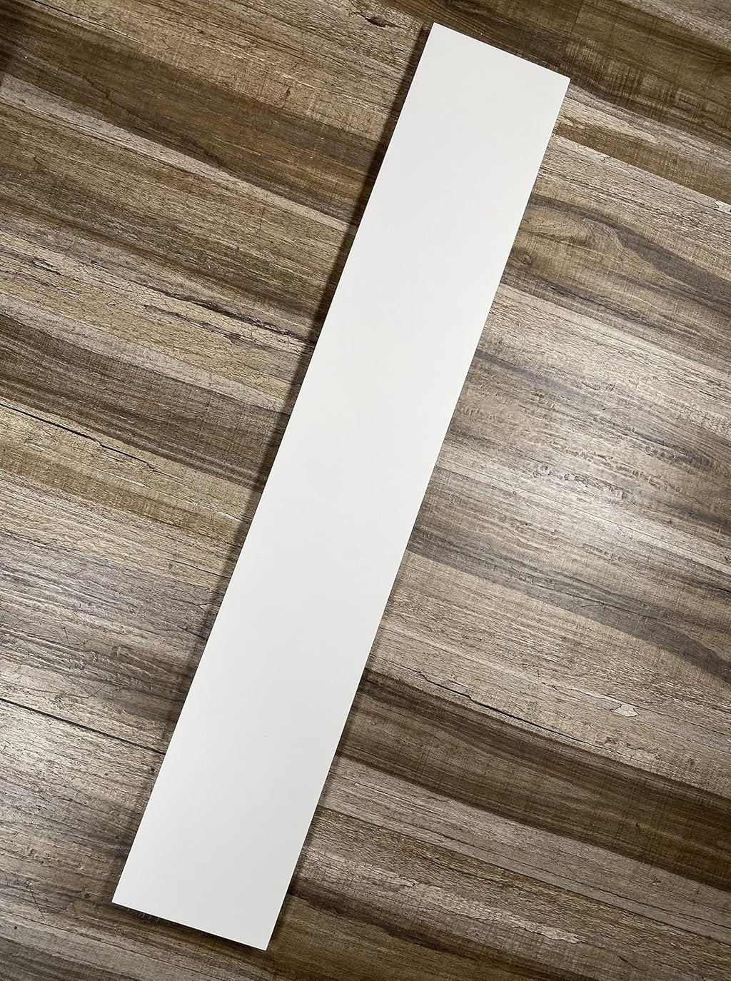 Tenedos Solid White Engineered Marble Doorway Floor Threshold Saddle Polished, for Shower Curb, Bathroom Vanity Backsplash, Window Sill, Maintenance Free, Stain Resistant (4' x 24')