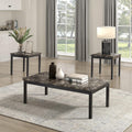 Lexicon Malaya 3-Piece Set Faux Marble Occasional Table, Brown