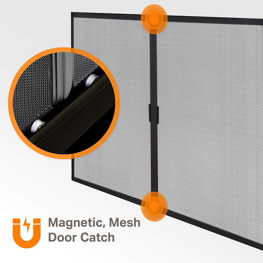Pleasant Hearth AR-1021 Arrington Fireplace Glass Door, Black, Medium