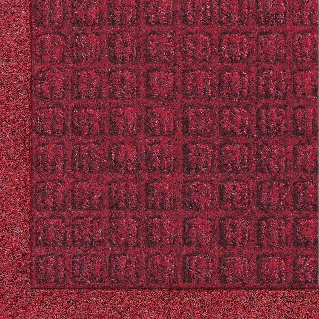WaterHog Fashion Mat | Commercial-Grade Entrance Mat with Fabric Border – Indoor/Outdoor, Quick Drying, Stain Resistant Door Mat (Red/Black, 3' x 5')